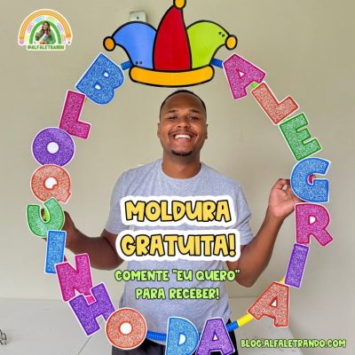 Moldura bambolê para fotos de carnaval