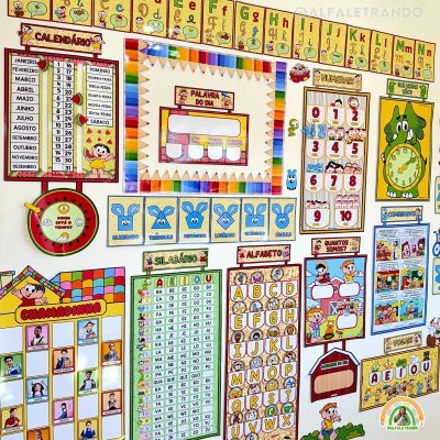 Kit decoração de sala de aula Turma da Mônica